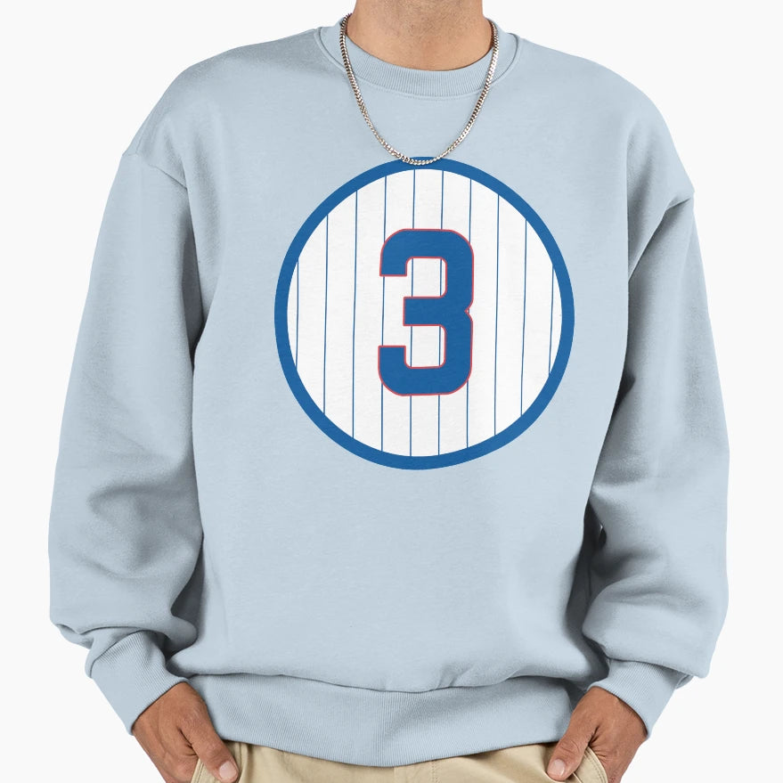David Ross 3 Jersey Number Sweatshirt - Graphic Print Unisex - T-Shirt, Sweatshirt, Hoodie