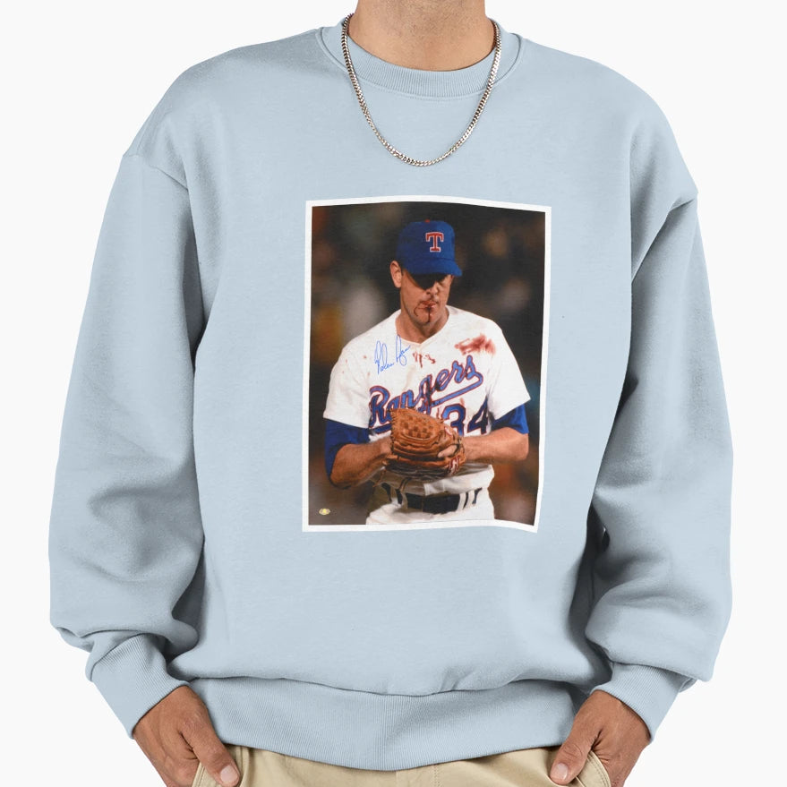 Nolan Ryan Blood Funny Sweatshirt - Custom Art Print for Adults - T-Shirt, Sweatshirt, Hoodie