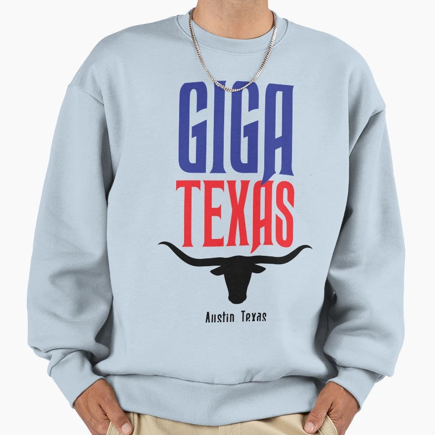 Giga Texas Red Sweatshirt - Unique Graphic Unisex - T-Shirt, Sweatshirt, Hoodie