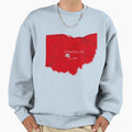 Columbus Oh Red Sweatshirt - Custom Art Print Men Women - T-Shirt, Sweatshirt, Hoodie