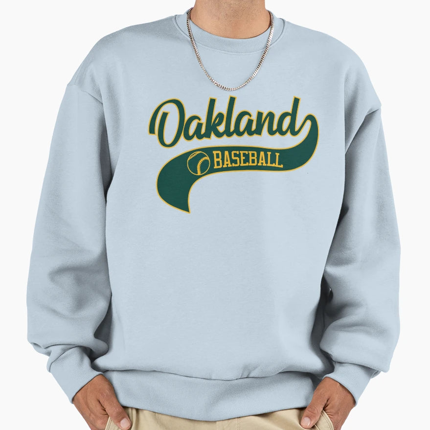 Oakland Baseball Athletic Swoosh Sweatshirt - Custom Art Print Men Women - T-Shirt, Sweatshirt, Hoodie