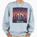 Pixel Art Houston Skyline Sweatshirt - Aesthetic Graphic Unisex - T-Shirt, Sweatshirt, Hoodie