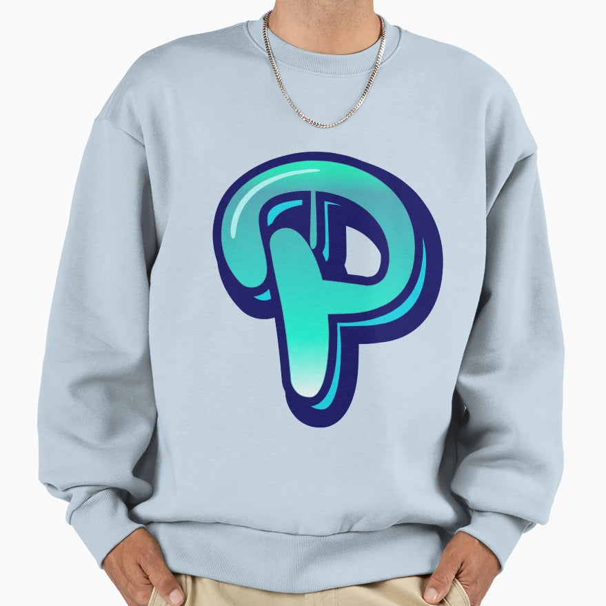 Alphabet P Graffiti Letters Letter P Sweatshirt - Aesthetic Graphic Unisex - T-Shirt, Sweatshirt, Hoodie