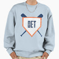 Detroit Abbreviation Baseball Sweatshirt - Minimalist Print for Adults - T-Shirt, Sweatshirt, Hoodie