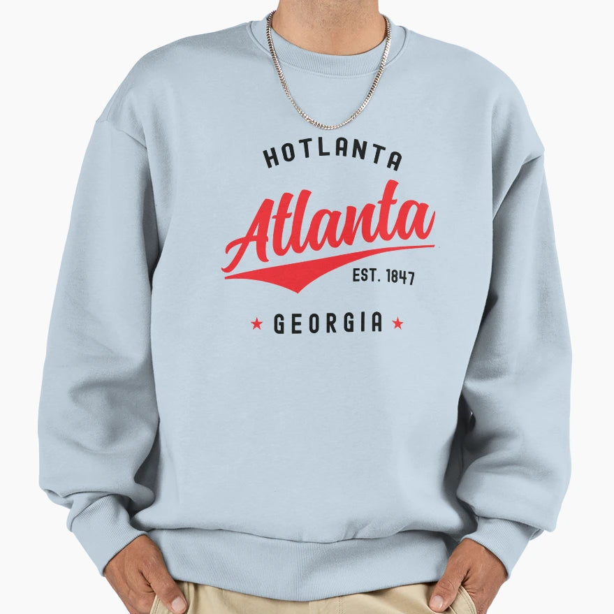 Hotlanta Usa Atlanta Georgia Sweatshirt - Fun Novelty Design for Adults - T-Shirt, Sweatshirt, Hoodie