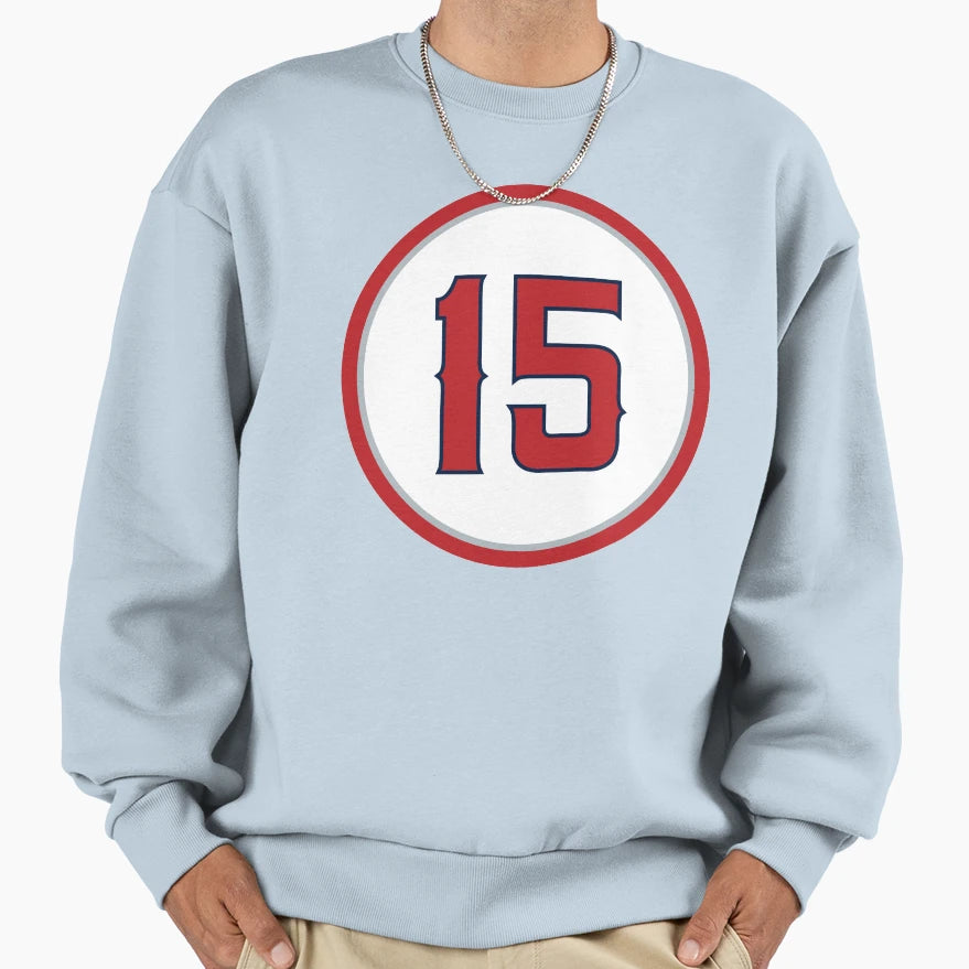 Tim Salmon 15 Jersey Number Sweatshirt - Fun Novelty Design Men Women - T-Shirt, Sweatshirt, Hoodie