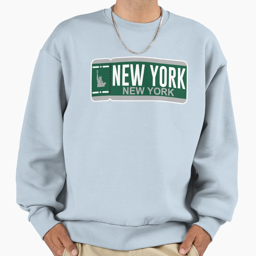 New York Ticket Sweatshirt - Casual Everyday Wear for Adults - T-Shirt, Sweatshirt, Hoodie