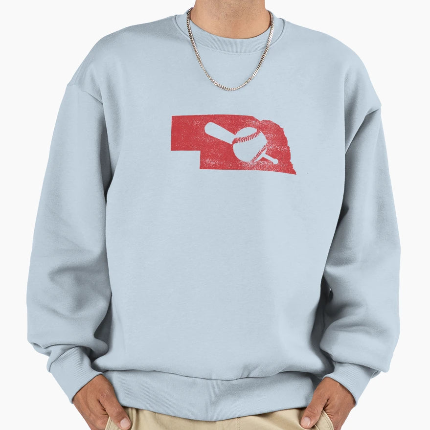 Baseball Nebraska Sweatshirt - Graphic Print for Adults - T-Shirt, Sweatshirt, Hoodie