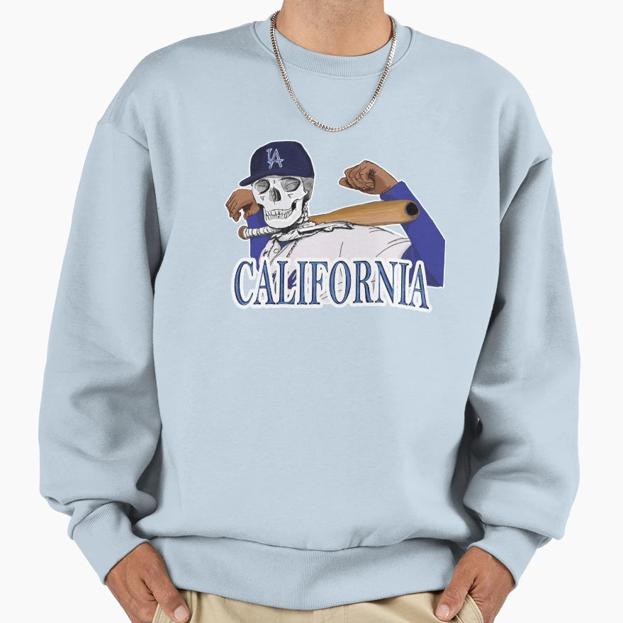 California Skull Player Sweatshirt - Graphic Print Unisex - T-Shirt, Sweatshirt, Hoodie