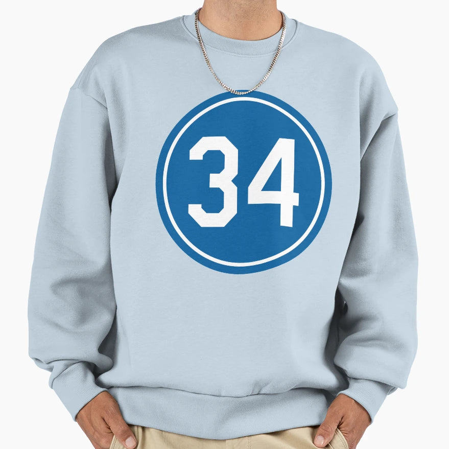 Fernando Valenzuela 34 Jersey Sweatshirt - Aesthetic Graphic Men Women - T-Shirt, Sweatshirt, Hoodie