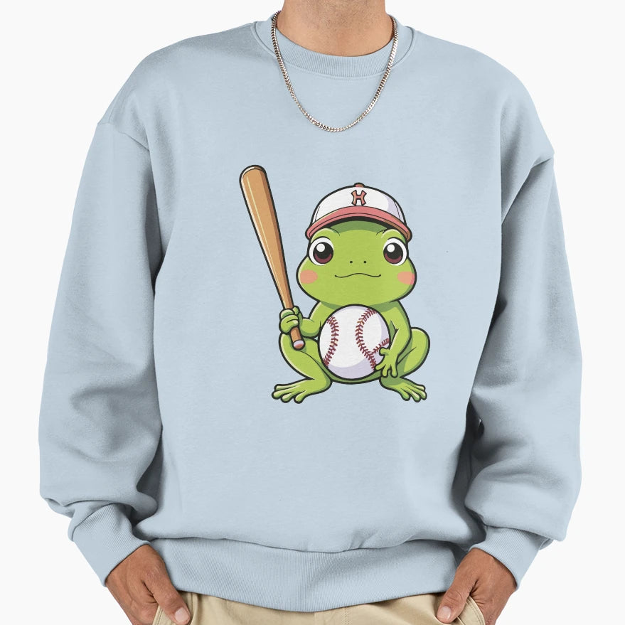 Frog Baseball Frog Sweatshirt - Novelty Apparel for Adults - T-Shirt, Sweatshirt, Hoodie