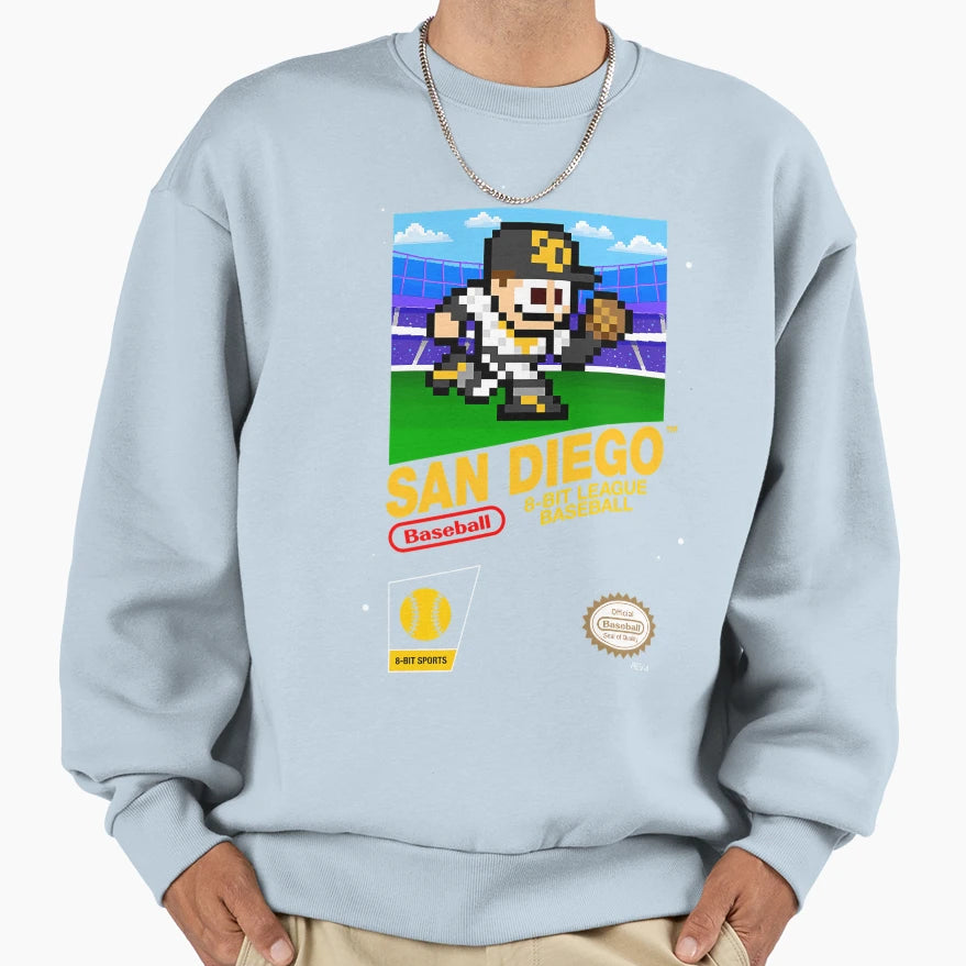 San Diego 8Bit Videogame Cart Sweatshirt - Casual Everyday Wear Men Women - T-Shirt, Sweatshirt, Hoodie