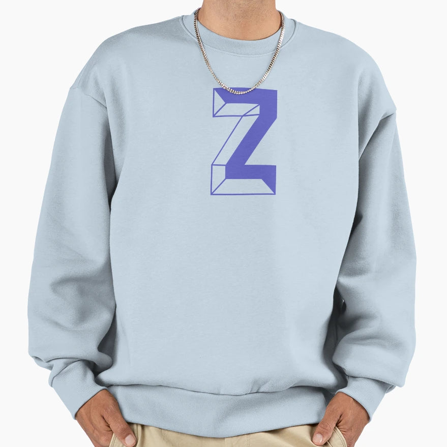 Modern Monogram Initial Letter Z Sweatshirt - Custom Art Print Unisex - T-Shirt, Sweatshirt, Hoodie