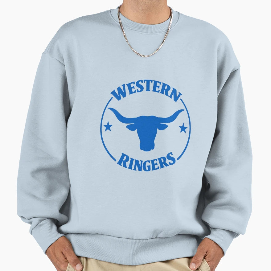 Western Ringers Cowboy Logo Sweatshirt - Unique Graphic Unisex - T-Shirt, Sweatshirt, Hoodie
