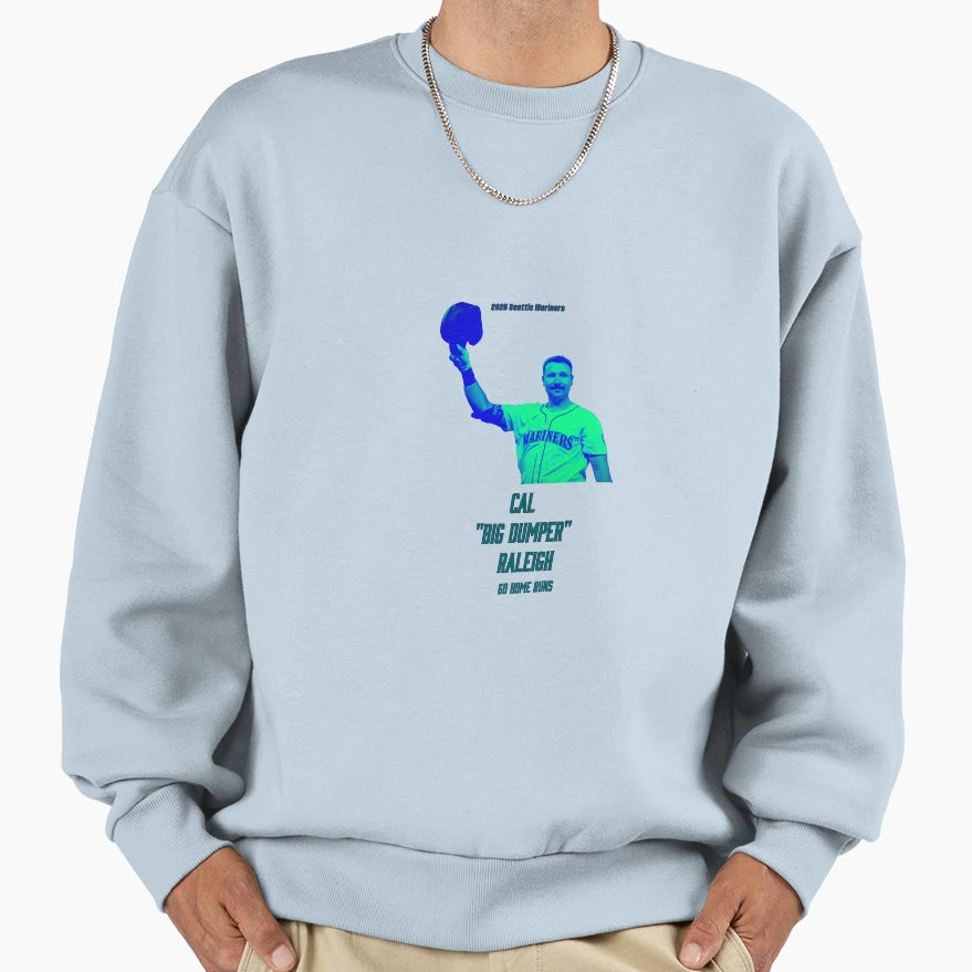 Cal Raleigh Mariners 60 Home Runs Sweatshirt - Minimalist Print for Adults - T-Shirt, Sweatshirt, Hoodie