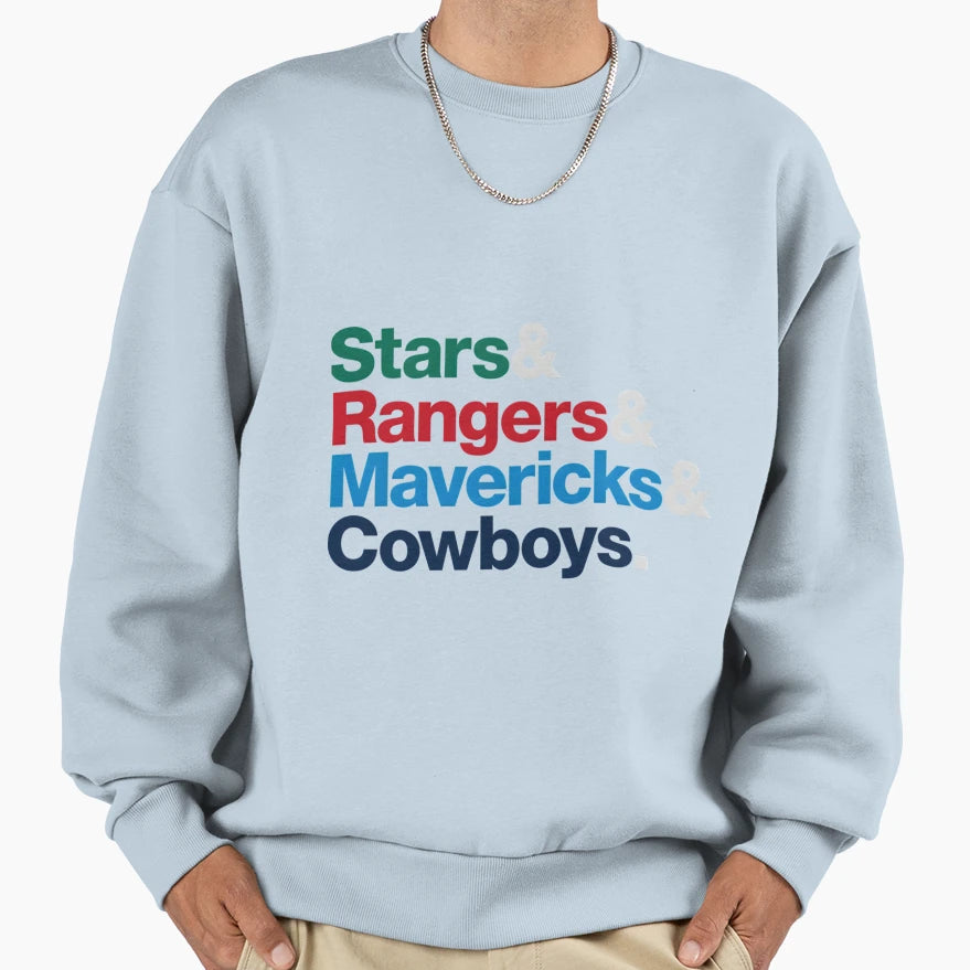 Dallas Sports Teams Sweatshirt - Unique Graphic Men Women - T-Shirt, Sweatshirt, Hoodie