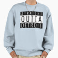 Straight Outta Detroit Michigan Sweatshirt - Minimalist Print for Adults - T-Shirt, Sweatshirt, Hoodie