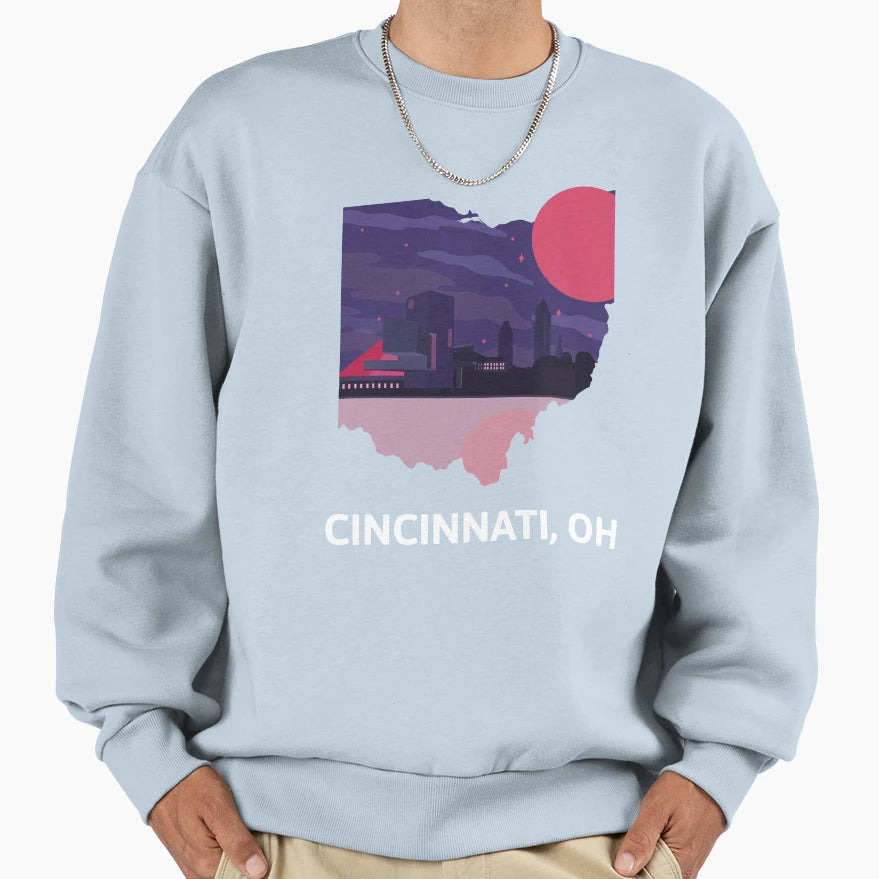 Cincinnati Oh Sweatshirt - Streetwear Style Unisex - T-Shirt, Sweatshirt, Hoodie