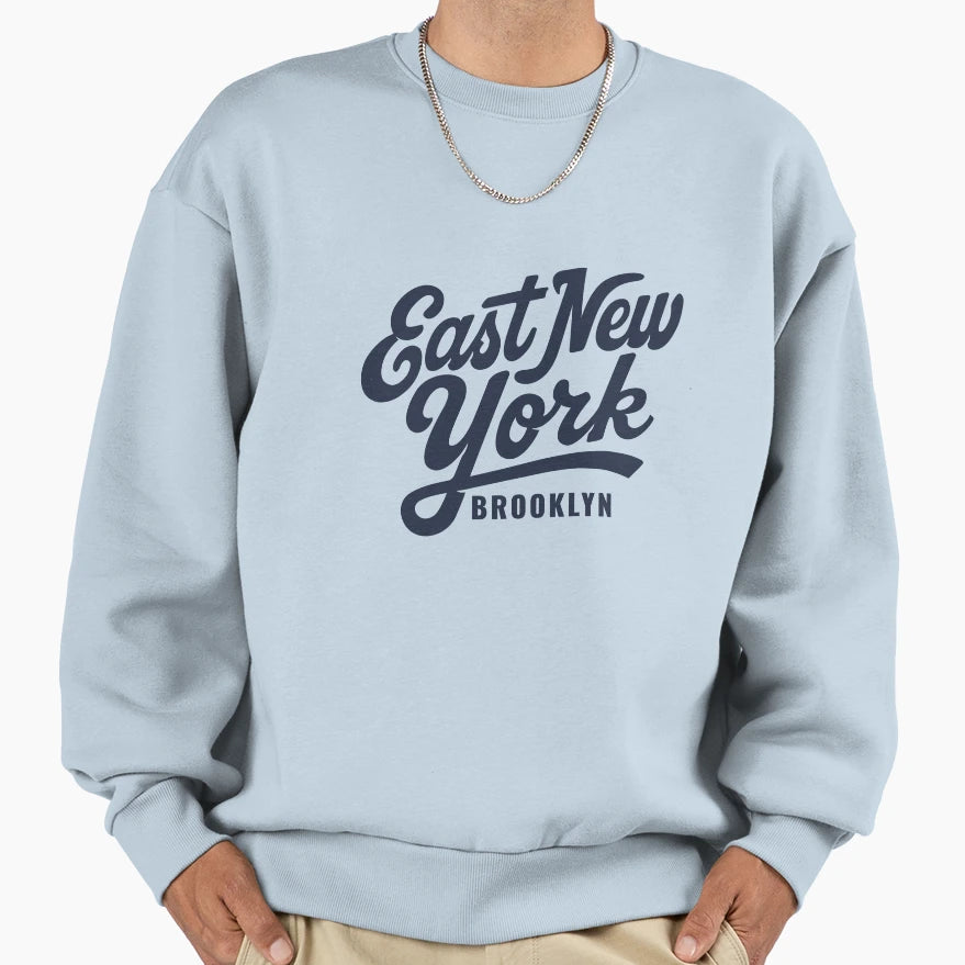 Brooklyn Lettering Art East Ny Sweatshirt - Casual Everyday Wear Men Women - T-Shirt, Sweatshirt, Hoodie