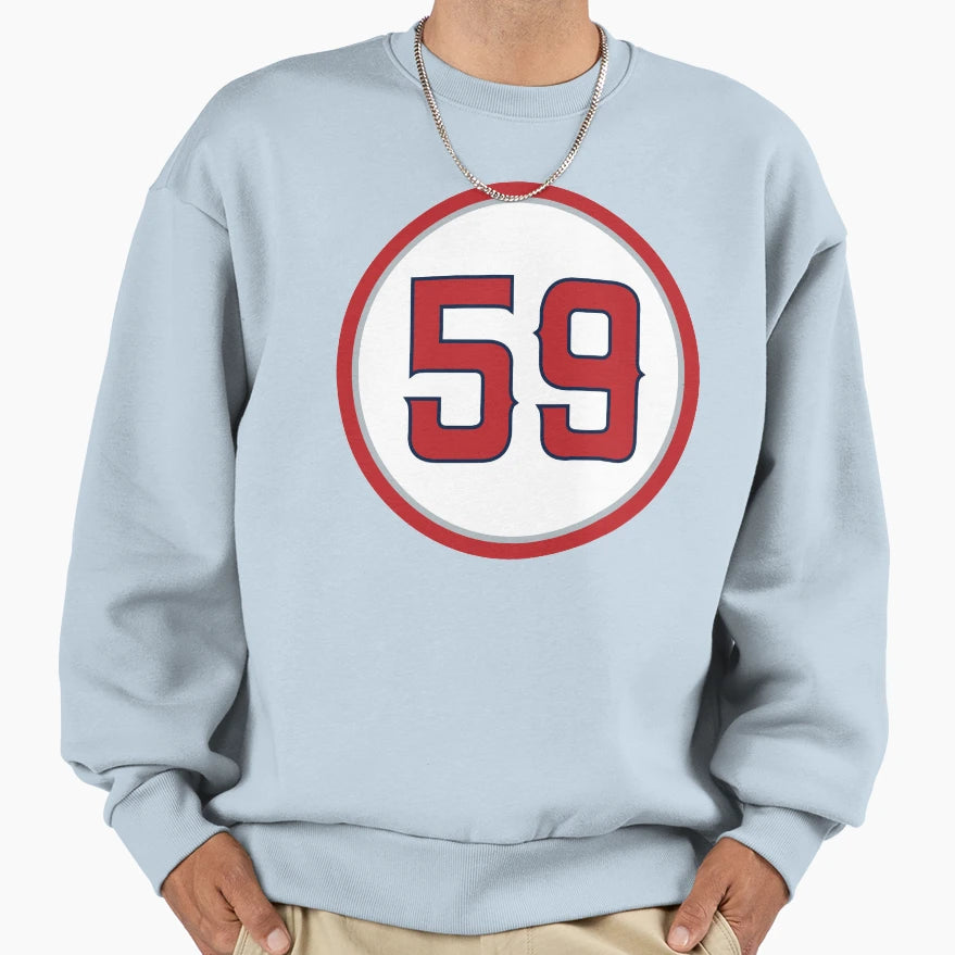 Jo Adell 59 Jersey Number Sweatshirt - Aesthetic Graphic Unisex - T-Shirt, Sweatshirt, Hoodie