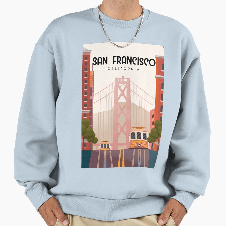 San Francisco Bridge Golden Gate Sweatshirt - Casual Everyday Wear Unisex - T-Shirt, Sweatshirt, Hoodie