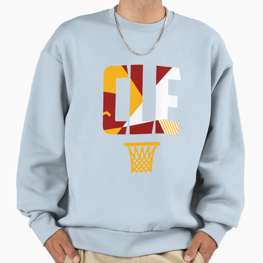 Cle Basketball Red Sweatshirt - Streetwear Style Unisex - T-Shirt, Sweatshirt, Hoodie