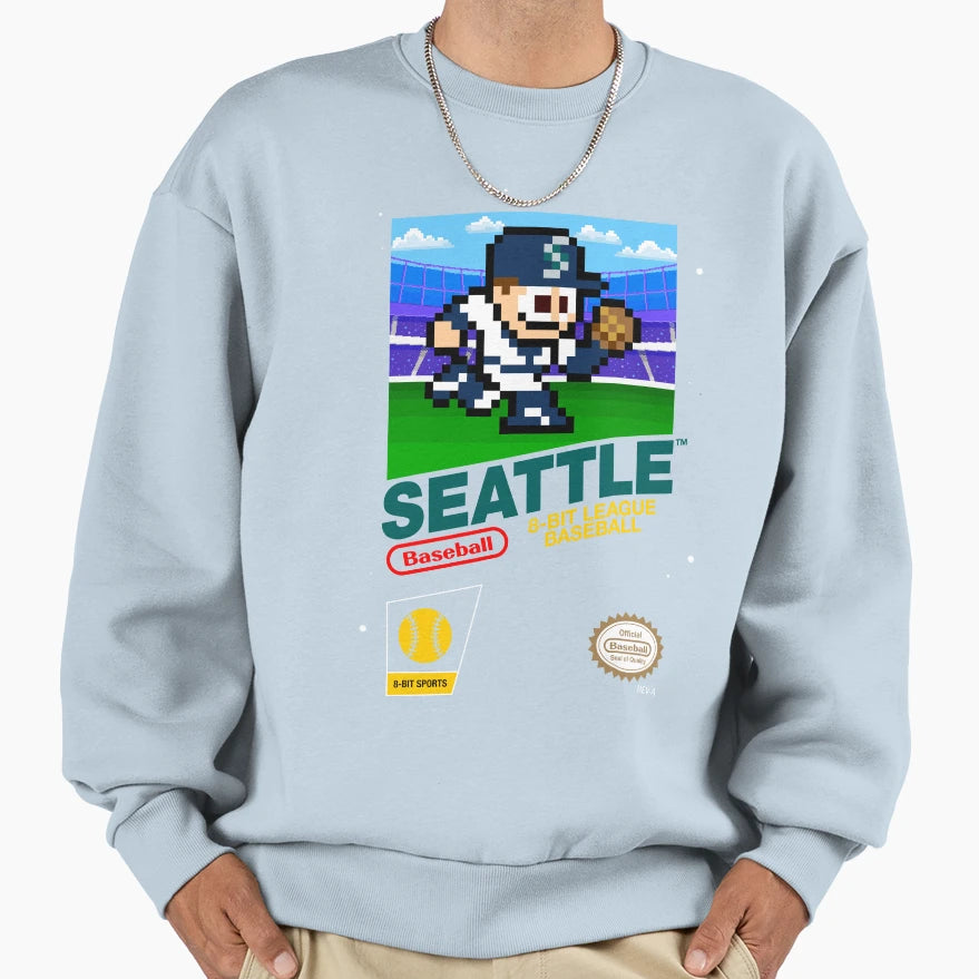 Seattle 8 Bit Videogame Cart Sweatshirt - Streetwear Style for Adults - T-Shirt, Sweatshirt, Hoodie