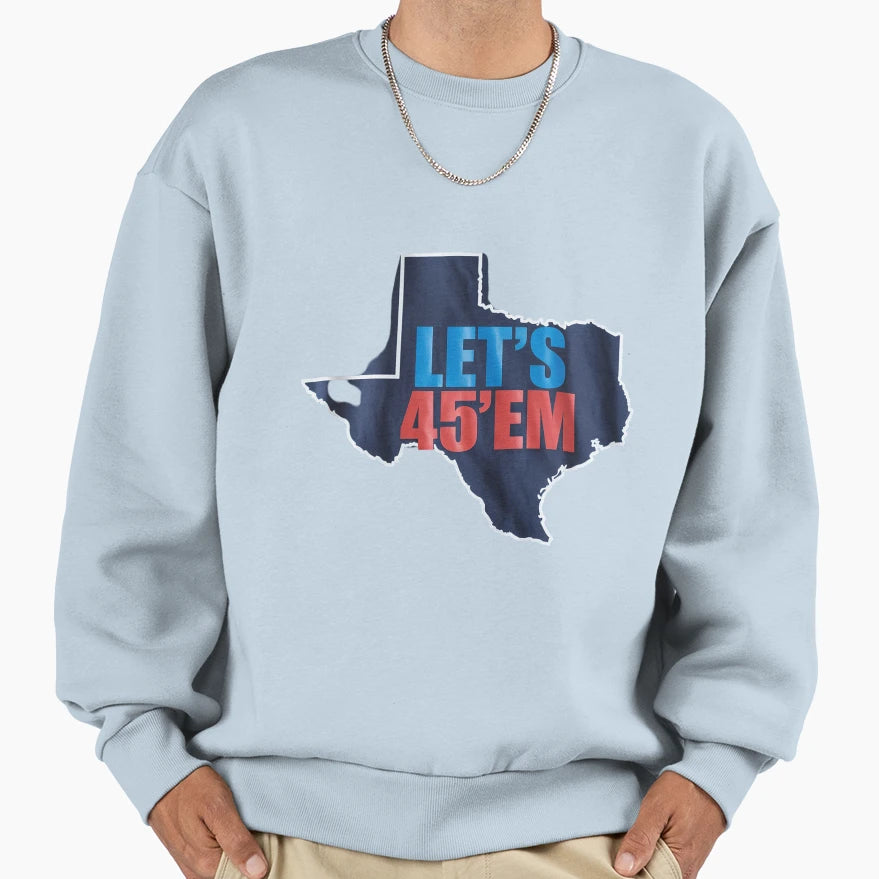 Lets 45 Em Modern Six Football Sweatshirt - Casual Everyday Wear Men Women - T-Shirt, Sweatshirt, Hoodie