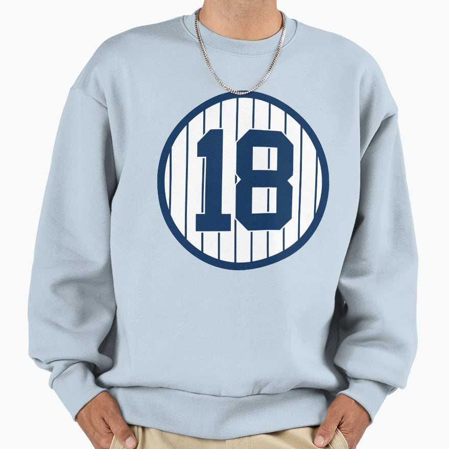 Didi Gregorius 18 Jersey Number Sweatshirt - Novelty Apparel Men Women - T-Shirt, Sweatshirt, Hoodie