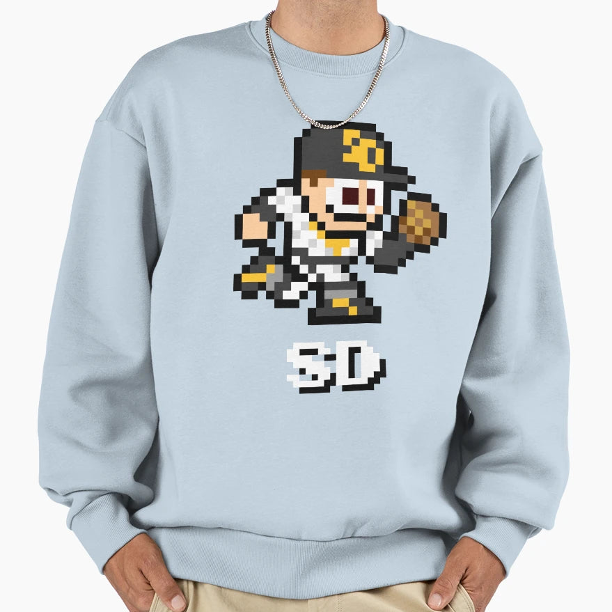 San Diego 8 Bit Player Initials Sweatshirt - Custom Art Print for Adults - T-Shirt, Sweatshirt, Hoodie