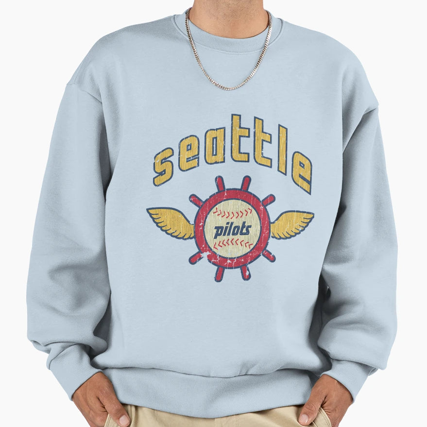 Seattle Pilots Baseball Sweatshirt - Aesthetic Graphic for Adults - T-Shirt, Sweatshirt, Hoodie