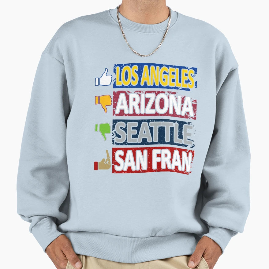 Los Angeles Football Fan Funny Sweatshirt - Custom Art Print for Adults - T-Shirt, Sweatshirt, Hoodie