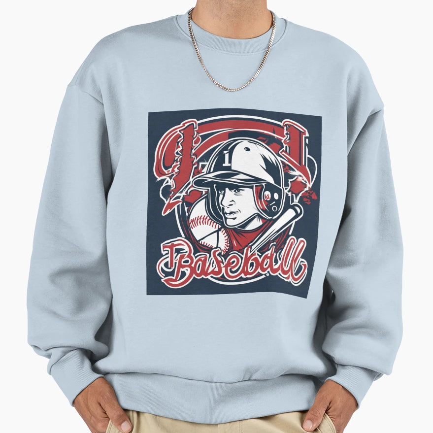 I Love Baseball Sweatshirt - Graphic Print Men Women - T-Shirt, Sweatshirt, Hoodie