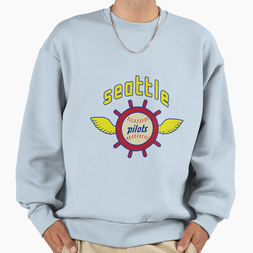 Seattle Pilots Baseball Sweatshirt - Fun Novelty Design Men Women - T-Shirt, Sweatshirt, Hoodie