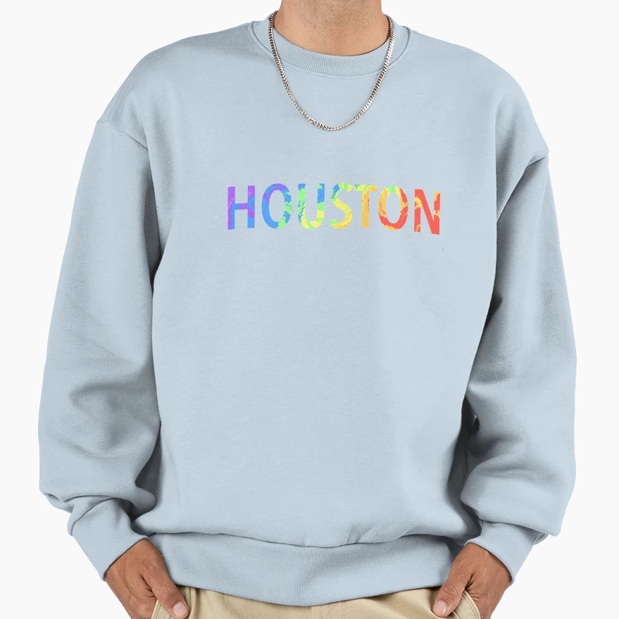 Houston Rainbow Sweatshirt - Custom Art Print for Adults - T-Shirt, Sweatshirt, Hoodie