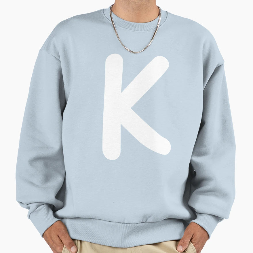 Letter K Capital Alphabet Birthday Gift Sweatshirt - Unique Graphic Unisex - T-Shirt, Sweatshirt, Hoodie