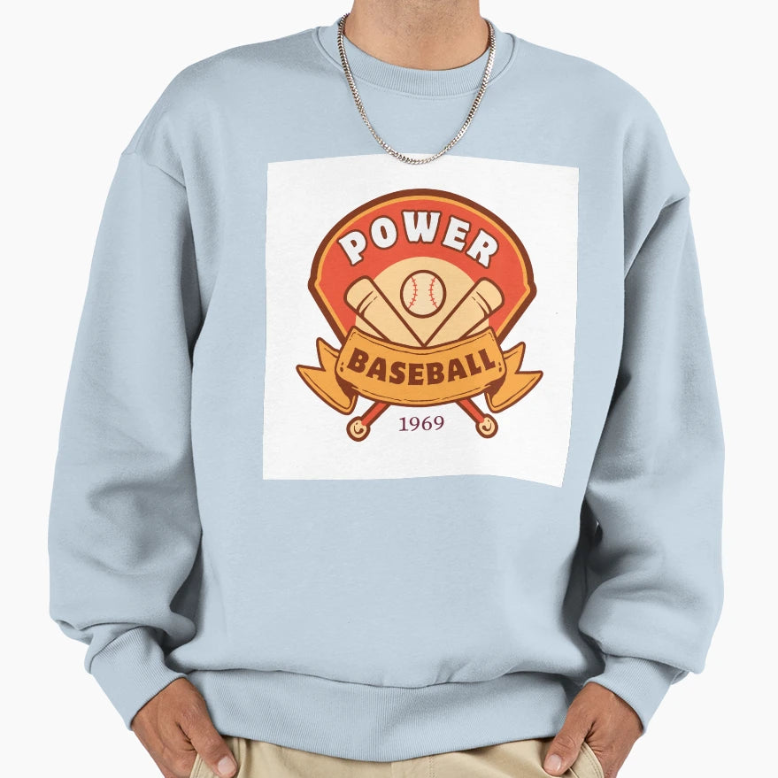 Power Baseball Logo Sweatshirt - Unique Graphic Unisex - T-Shirt, Sweatshirt, Hoodie