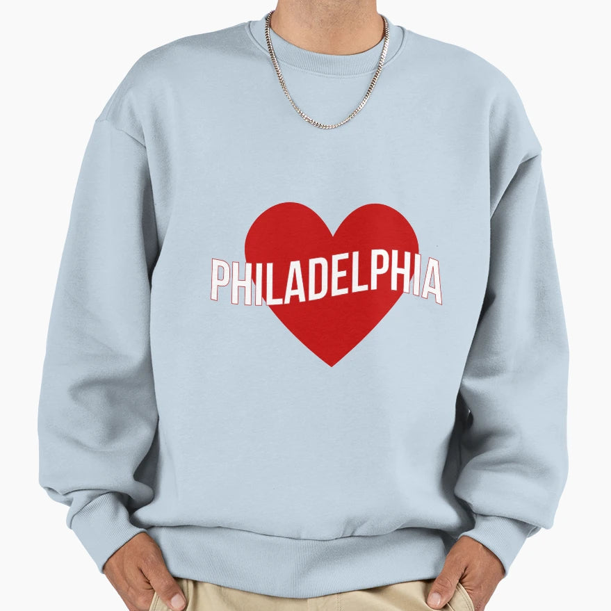 Philadelphia Heart Sweatshirt - Graphic Print Men Women - T-Shirt, Sweatshirt, Hoodie