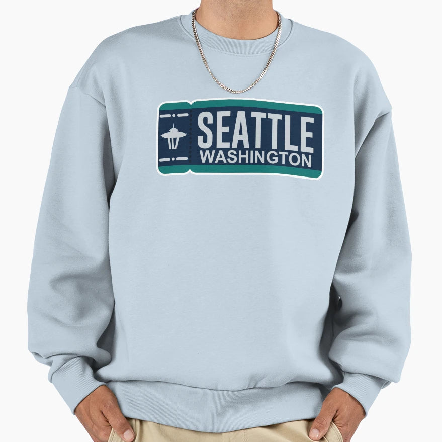 Seattle Ticket Sweatshirt - Custom Art Print Men Women - T-Shirt, Sweatshirt, Hoodie