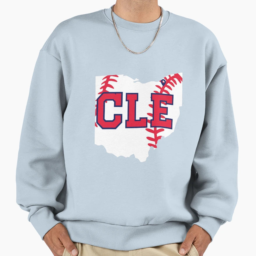 Cleveland Baseball Gps Sweatshirt - Minimalist Print Unisex - T-Shirt, Sweatshirt, Hoodie