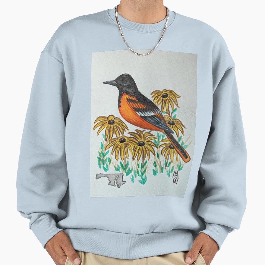 Maryland State Bird And Flower Sweatshirt - Aesthetic Graphic Unisex - T-Shirt, Sweatshirt, Hoodie