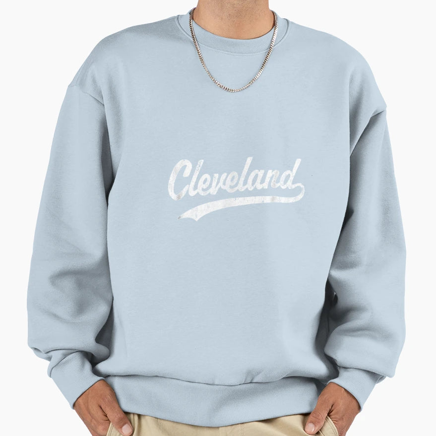 Cleveland Oh Baseballportscript Sweatshirt - Custom Art Print Unisex - T-Shirt, Sweatshirt, Hoodie