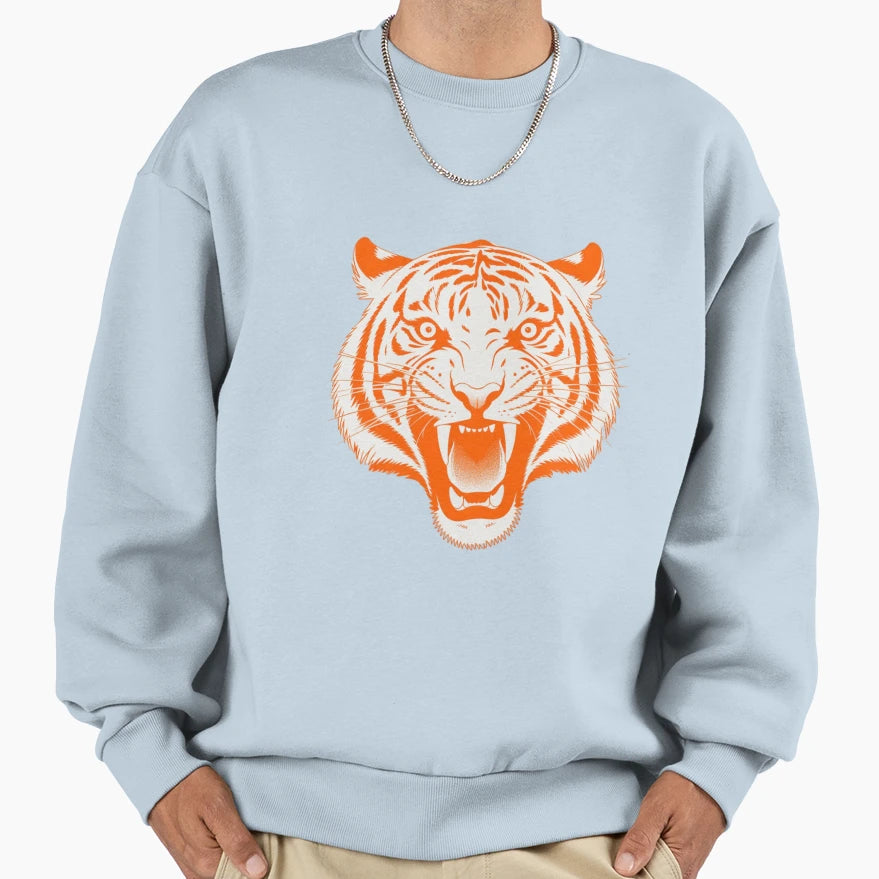 Roaring Tiger Sweatshirt - Custom Art Print for Adults - T-Shirt, Sweatshirt, Hoodie
