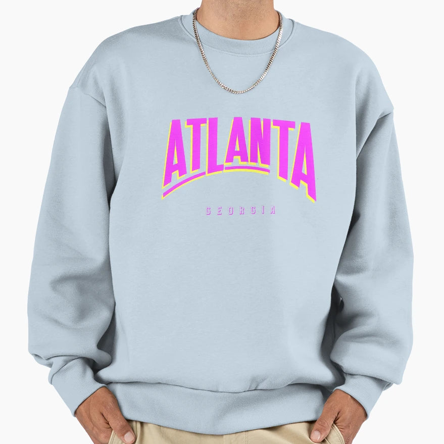 Altanta Georgia Usa Purple Arc Sweatshirt - Streetwear Style Men Women - T-Shirt, Sweatshirt, Hoodie