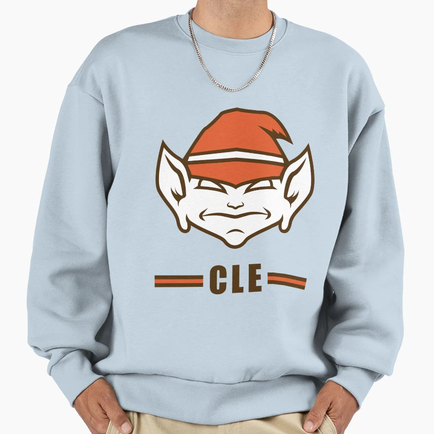 Cle Brownie Elf Sweatshirt - Aesthetic Graphic Men Women - T-Shirt, Sweatshirt, Hoodie