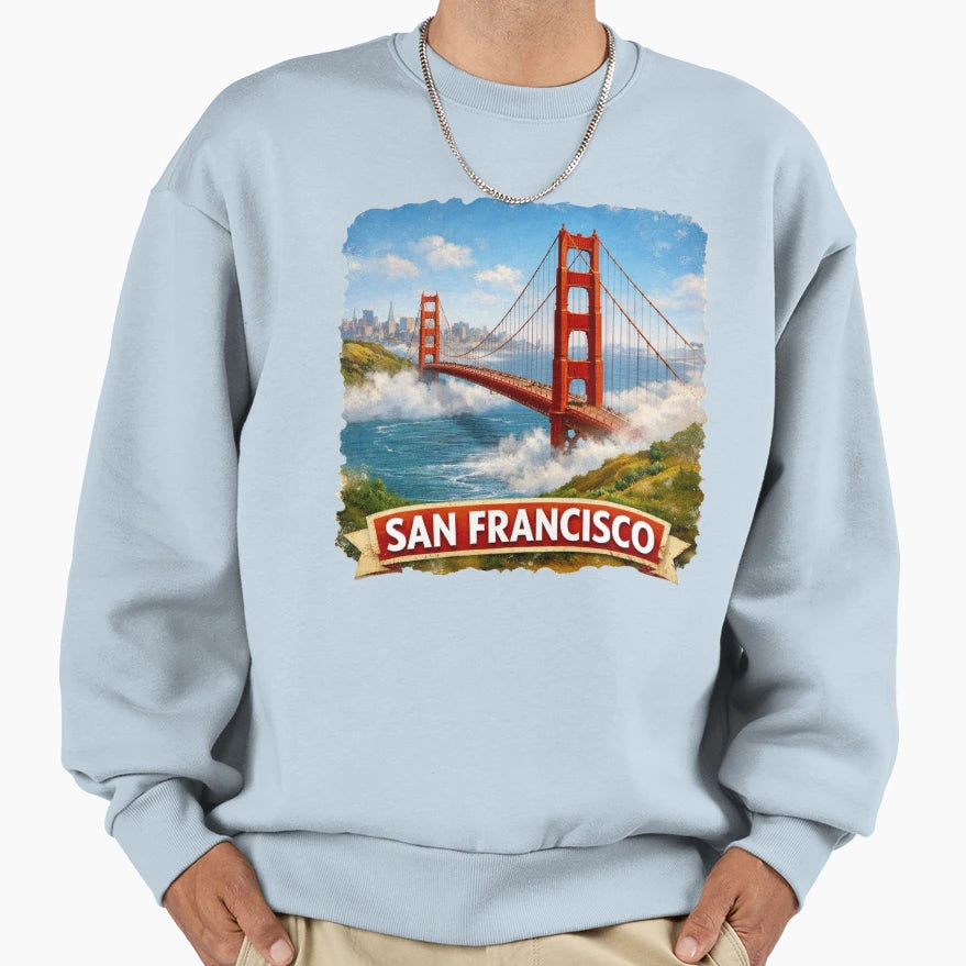 San Francisco California Usa Sweatshirt - Novelty Apparel Unisex - T-Shirt, Sweatshirt, Hoodie
