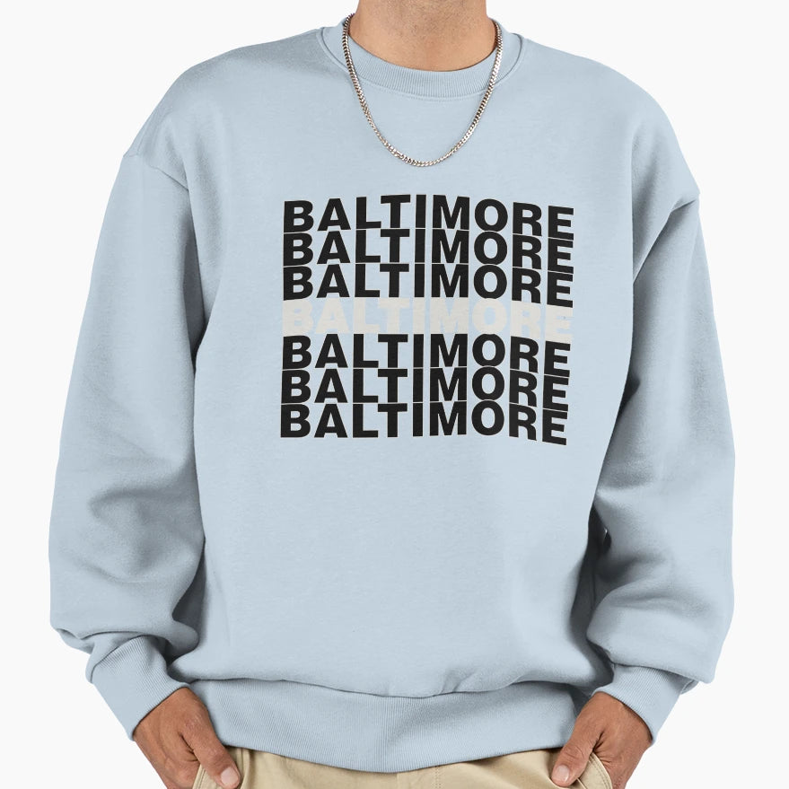 Baltimore Sweatshirt - Minimalist Print Unisex - T-Shirt, Sweatshirt, Hoodie