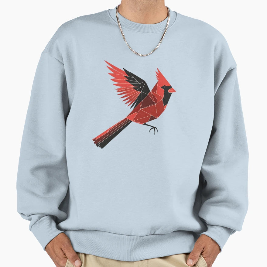 Minimalist Northern Cardinal Line Art Sweatshirt - Graphic Print Men Women - T-Shirt, Sweatshirt, Hoodie