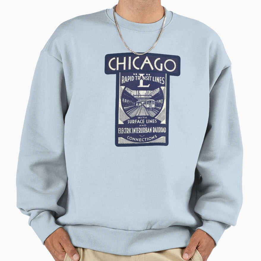 Chicago And Suburbs Rapid Transit L Sweatshirt - Graphic Print Men Women - T-Shirt, Sweatshirt, Hoodie