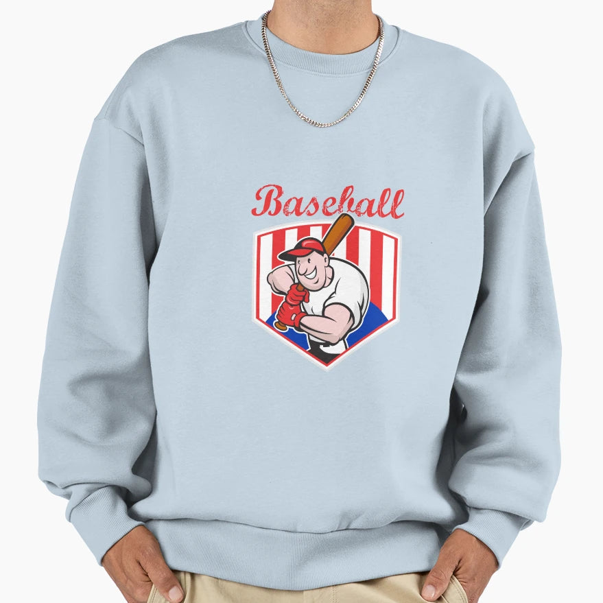 Baseball Player Batting Diamond Sweatshirt - Novelty Apparel Men Women - T-Shirt, Sweatshirt, Hoodie